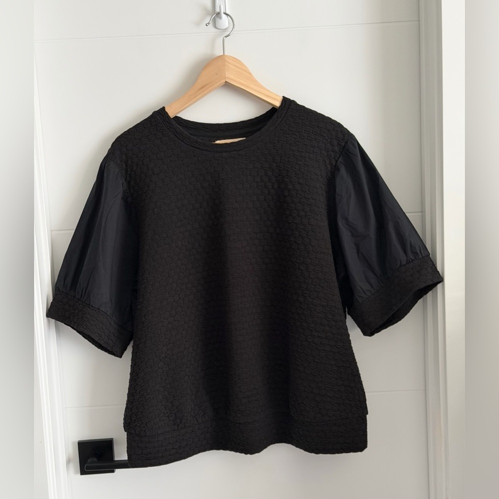 ✨NWT✨ Anthropologie: Short Sleeve Blouse (ptp approx 25in) -Size 1X